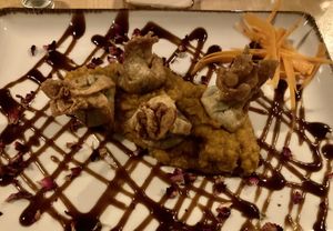 Appetizer: Waton with Hoisin sauce  at Steffenhagen in Dresden