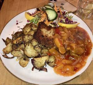 Fried Schnitzel & Potatoes and salad  at Steffenhagen in Dresden