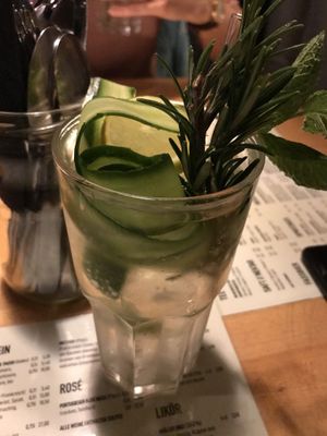 homemade lemonade with rosemary and cucumber   at Steffenhagen in Dresden