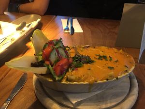 Laufauf (pasta with vegan cheese on top) at Steffenhagen in Dresden