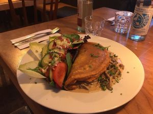 Mushroom omelette at Steffenhagen in Dresden