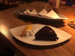 Chocolate fudge cake at Steffenhagen in Dresden
