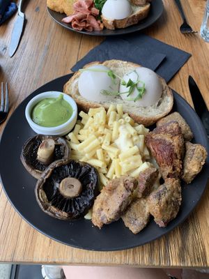DIY big breakfast with popcorn chicken and avocado hollandaise at Matcha Mylkbar in St Kilda