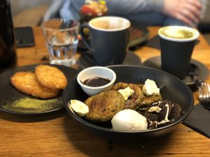 Pancakes at Matcha Mylkbar in St Kilda