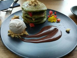 Matcha Pancakes  at Matcha Mylkbar in St Kilda