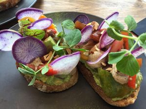 Deluxe black tie avocado (super delicious) at Matcha Mylkbar in St Kilda