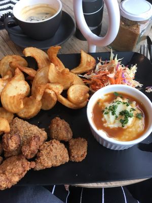 Popcorn Chicken Tray ($21) at Matcha Mylkbar in St Kilda