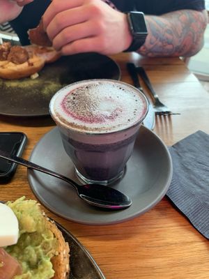 Charcoal latte  at Matcha Mylkbar in St Kilda