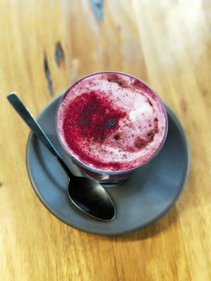 Beetroot latte at Matcha Mylkbar in St Kilda