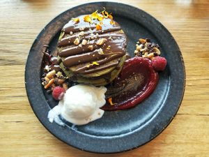 Matcha pancakes at Matcha Mylkbar in St Kilda