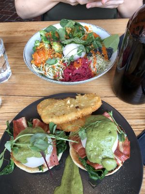 Hollandaise eggs at Matcha Mylkbar in St Kilda