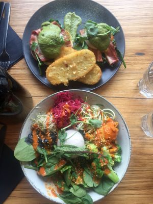 Vegan poached egg hollandaise at Matcha Mylkbar in St Kilda