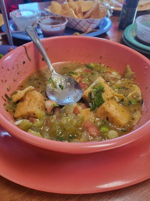 Green chile stew at Bumble Bees Baja Grill in Santa Fe