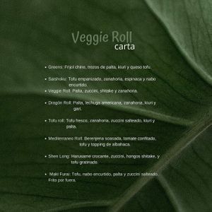 Veggie nigiri menu at Aida Bar Sushi Bar in Lima