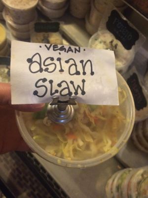 Vegan Asian slaw was great!  at North Shore Deli in St John