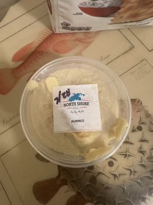 Hummus  at North Shore Deli in St John