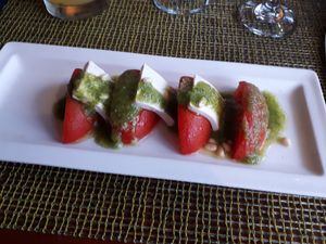 Caprese salad at Salvia in Playa Del Carmen