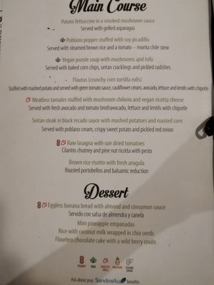 Main course + dessert at Salvia in Playa Del Carmen