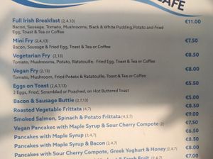 Vegan options at Doolin Cafe in Doolin