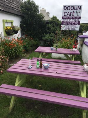 Outdoor seating at Doolin Cafe in Doolin