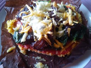 Polenta-Pizza 😍 at Doolin Cafe in Doolin