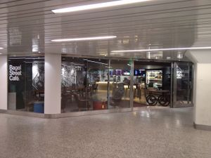 seen from outside at Bagel Street - Hotorget in Stockholm