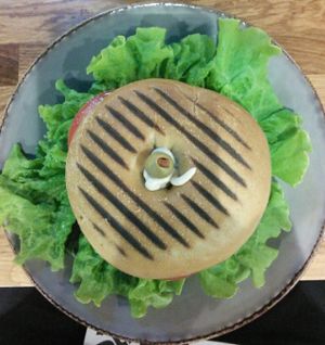 Falafel bagel at Bagel Street - Hotorget in Stockholm