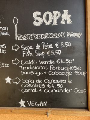 vegan soup  at O Forno in Calheta