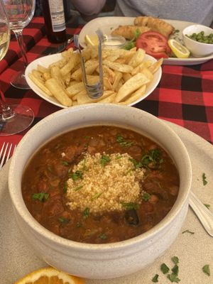 Delicious tajine with chickpeas  at O Forno in Calheta