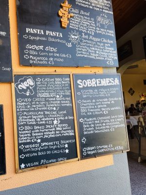 Menu  at O Forno in Calheta