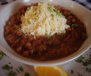 The Moroccan Tagine gives a well balanced combination of sweet, spicy, and aromatic flavours in every mouthful. Made using locally-grown squash (100% organic) it is our most popular veggie dish. Whilst many people ask what is in it the exact recipe and method is a closely guarded secret!    at O Forno in Calheta