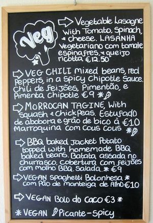 Our new VEG main courses. We now have even more Vegan options to shout about - yay!  at O Forno in Calheta