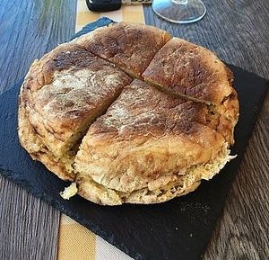 The Traditional "Famous" Madeiran Bolo Do Caco bread with "garlic butter" is now vegan friendly too! We use soya butter for our vegan option.   at O Forno in Calheta
