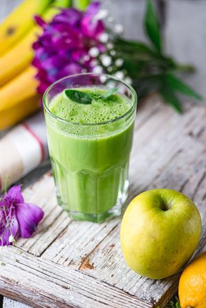 Smoothie avocado, spinach, apple, banana, lemon at Vegano Hooligano - Mala in Odessa