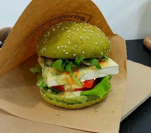 Although it tastes good, but still burger with falafel is my favorite.  at Vegano Hooligano - Mala in Odessa