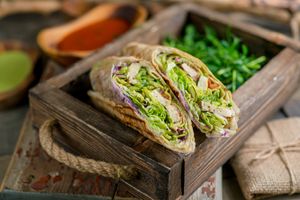 Rolls wiht tofu, vegetables and pesto at Vegano Hooligano - Mala in Odessa