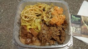 Various dishes at Vegan Now in Chicago