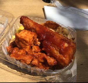 mixed bowl with drumstick at Vegan Now in Chicago