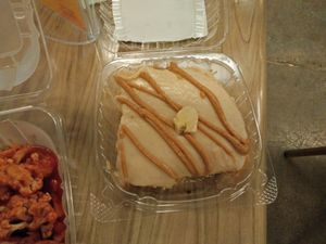 banana peanut butter cake at Vegan Now in Chicago