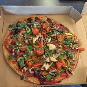 vegan pizza at Pie Five Pizza in Dover