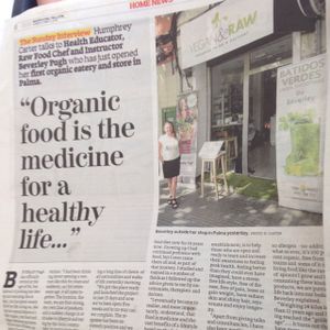 great review in the Mallorca bulletin at Vegan & Raw in Mallorca