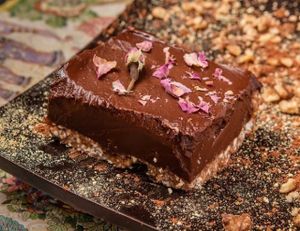 Chocolate cake at Vegan & Raw in Mallorca