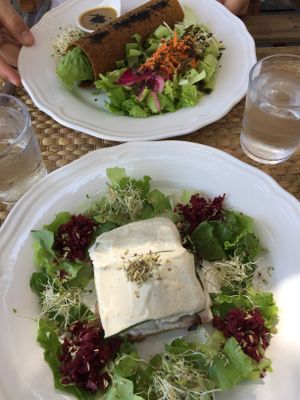 Raw Wrap and lasagne (Lunch menu) at Vegan & Raw in Mallorca