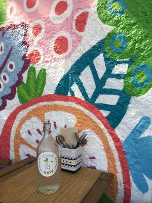 Cute design :-) at Vegan & Raw in Mallorca