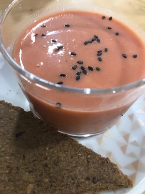 Gazpacho. The best  at Vegan & Raw in Mallorca