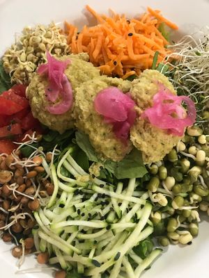 The best raw falafel I’ve ever tasted  at Vegan & Raw in Mallorca