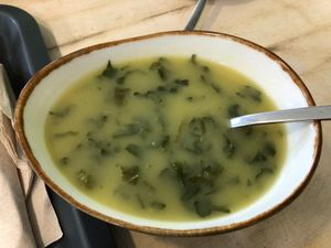 Kale soup  at Biofrade - A Loja da Horta in Parede