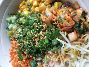 Herbivore vegan bibimbap with purple rice at SeoulSpice in Washington