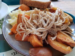wholesome, healthy, delicious buffet! at Village Green in Jerusalem