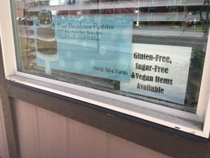 Outside sign
 at Pure Decadence Pastries  in Salem